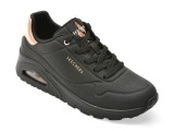 Cumpara ieftin Pantofi sport SKECHERS negri, UNO, din piele ecologica