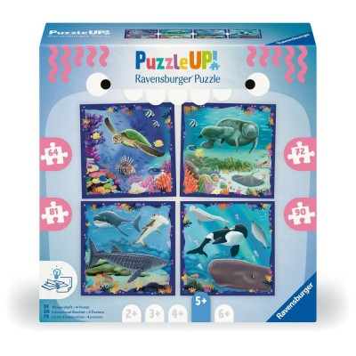 Ravensburger - Puzzle Up animale marine 4 puzzle 64 72 81 90 piese foto