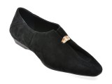 Pantofi EPICA negri, 537H192, din piele intoarsa