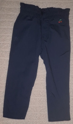 Pantaloni casual subtiri fata H&amp;amp;M bumbac bleumarin 2 ani noi foto