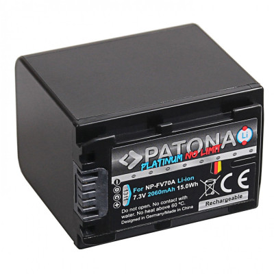 Acumulator Patona Platinum NP-FV70 2060mAh replace Sony DCR-DVD DCR-HC DCR-SR-1311 foto