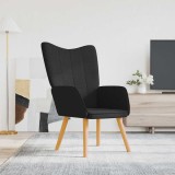 VidaXL Scaun de relaxare, negru, material textil