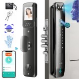 Yala inteligenta Smart cu recunoastere Faciala, Incuietoare wireless VisionHub&reg; cu Camera Video, Deschidere cu Amprenta, Card, Parola, Cheie, Aplicati
