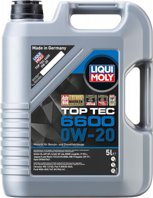 Ulei Motor Liqui Moly Top Tec 6600 0W-20 5L 21411 foto