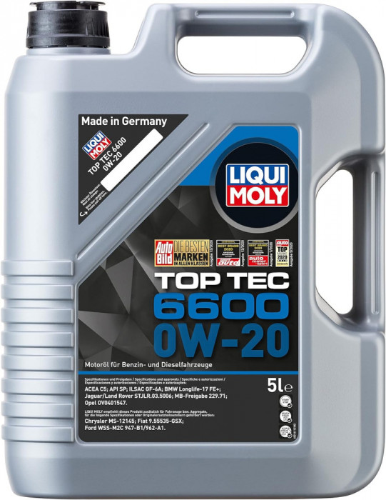 Ulei Motor Liqui Moly Top Tec 6600 0W-20 5L 21411