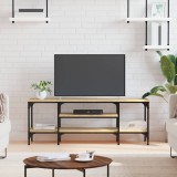 VidaXL Comodă TV, stejar sonoma, 121x35x45 cm, lemn prelucrat &amp; fier