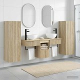 Set dulap baie 5 buc. Stejar Sonoma 33 x 34,5 x 100 cm
