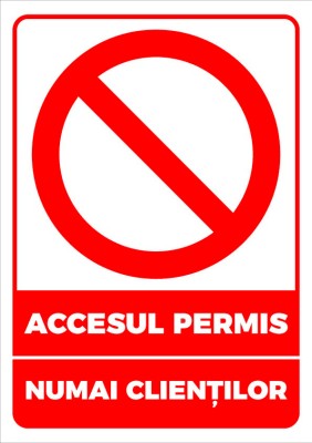 Indicator accesul permis numai clientiilor foto