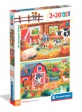 Puzzle Clementoni, The farmyard family, 2 x 20 piese
