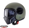 Casca pentru scuter - motocicleta Caberg model Ghost X verde military mat &ndash; fibra de sticla &ndash; omologare noua ECE 22.06 L (59/60cm)