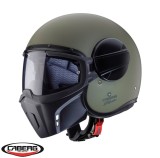 Casca pentru scuter - motocicleta Caberg model Ghost X verde military mat &ndash; fibra de sticla &ndash; omologare noua ECE 22.06 L (59/60cm)