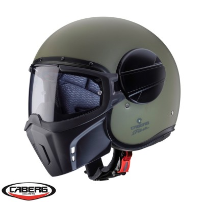 Casca pentru scuter - motocicleta Caberg model Ghost verde military mat &amp;ndash; fibra de sticla M (57/58cm) foto