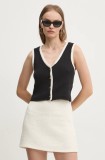 Abercrombie &amp; Fitch vesta culoarea negru, KI150-4193