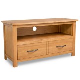 Cumpara ieftin Comodă TV, 90 x 35 x 48 cm, lemn masiv de stejar