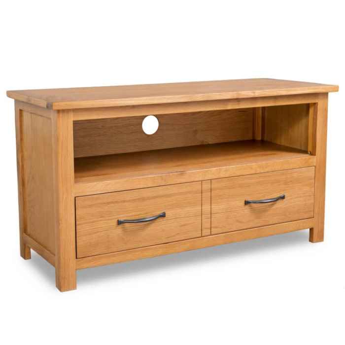 vidaXL Comodă TV, 90 x 35 x 48 cm, lemn masiv de stejar 244466