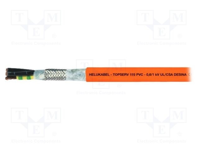 Cablu servo hibrid portocaliu HELUKABEL TOPSERV 119 8x0,75mm&sup2; Cu
