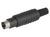 Mufă DIN Mini 4-Pin cu Manșon Lipire Drept, Lumberg