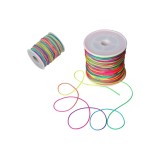 100 m sfoară elastică, sfoară pentru mărgele 1mm, sfoară din țesătură pentru mărgele, sfoară elastică multicoloră wi