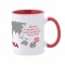 Cana maner rosu personalizata Romania, Model 6, INOVATIX&reg;. 330ml
