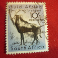 Timbru Fauna 1954 Africa Sud 10 sh. stampilat - Capra Neagra