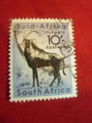 Timbru Fauna 1954 Africa Sud 10 sh. stampilat - Capra Neagra foto