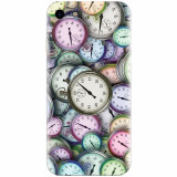 Husa silicon pentru Apple Iphone 5 / 5S / SE, Clocks