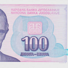 Bancnota Iugoslavia 100 Dinari 1994 - P139 UNC ( Nikola Tesla )