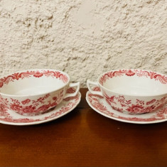 2 BOLURI CU FARFURII-PORTELAN ENGLEZESC "WINDSOR" RIDGWAY STAFFORDSHIRE EST 1792