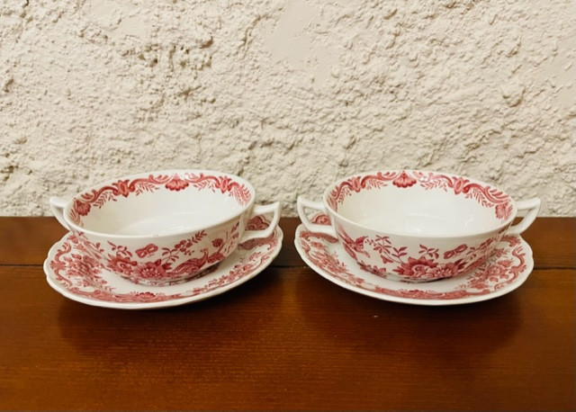 2 BOLURI CU FARFURII-PORTELAN ENGLEZESC &quot;WINDSOR&quot; RIDGWAY STAFFORDSHIRE EST 1792