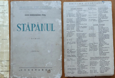 Ovid Densusianu - Fiul , Stapanul , 1930 , cu autograf catre Pache Protopopescu foto