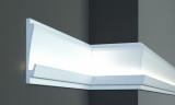 Profil pentru banda LED din polistiren extrudat acoperit cu rasina minerala KD406 - 18.5x3.5x115 cm, Elite