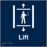Ascensor - Semn tactil și Braille