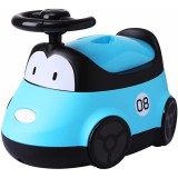 Olita pentru copii, flippy, +1an, portabila, design masinuta cu capac, model prietenos, non-toxic, compartiment detasabil, usor de curatat, albastru