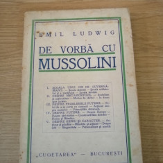 De vorba cu Mussolini, Emil Ludwig, Editura: Cugetarea, 1940