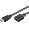 Cablu HDMI v2.0 soclu - HDMI v2.0 mufa 1m 4K60Hz HDCP 2.2 High Speed Ultra HD Ethernet negru Goobay 61307