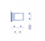 Set Butoane Laterale Albastre Compatibil iPhone 14 / 14 Plus - Banda Flex Volum / Power