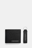 Armani Exchange portofel de piele + breloc culoarea negru, XM001275 AF12702
