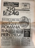 Zig Zag Magazin Nr 38 1990 Almanah Carte Bibliofila 16 Pagini 24x30cm Romana Stare Buna Romana