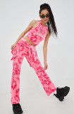 Juicy Couture pantaloni de trening femei, culoarea roz, modelator
