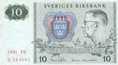 Suedia 10 kronor 1981 foto