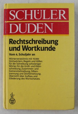 SCHULER DUDEN - RECHTSCHREIBUNG UND WORTKUNDE von 4 . SCHULJAHR AN , 1984 foto