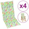 Perne scaun spatar &icirc;nalt model frunze 4 buc. 120x50x3 cm textil GartenMobel Dekor, vidaXL