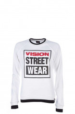 Bluza Vision Street Wear Raglan Crew Logo Alb XL foto