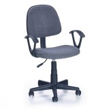 Scaun birou copii HM Darian Bis, Ergonomic, Cadru Polipropilena, Stofa, Inaltime ajustabila, 80 Kg, Gri