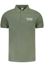 ACCADEMIA MILITARE Tricou polo barbati din bumbac, cu imprimeu, Regular fit, Verde, S foto