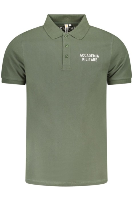 ACCADEMIA MILITARE Tricou polo barbati din bumbac, cu imprimeu, Regular fit, Verde, S