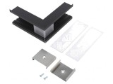 Conector Aluminiu Anodat Negru 270&deg;