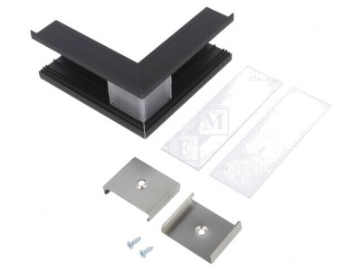 Conector Aluminiu Anodat Negru 270&amp;deg; foto