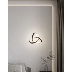 Plafoniera LED 20W, suspendata, negru, infinit, lumina Calda/Neutra/Rece