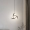 Plafoniera LED 20W, suspendata, negru, infinit, lumina Calda/Neutra/Rece
